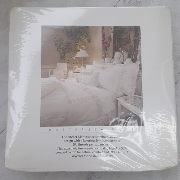 Vintage Atelier Martex Flat & Fitted Sheet Percale 200 Thread Count Full Size - Picture 5 of 6